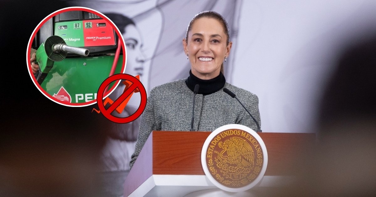 Sheinbaum desmiente que gasolina magna subirá al arrancar 2026