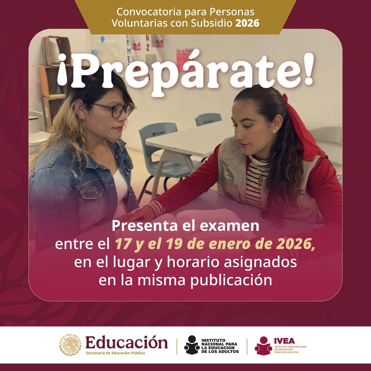 Invita IVEA a sumarse como asesor educativo y apoyar a personas en rezago Invita IVEA a sumarse como asesor educativo y apoyar a personas en rezago