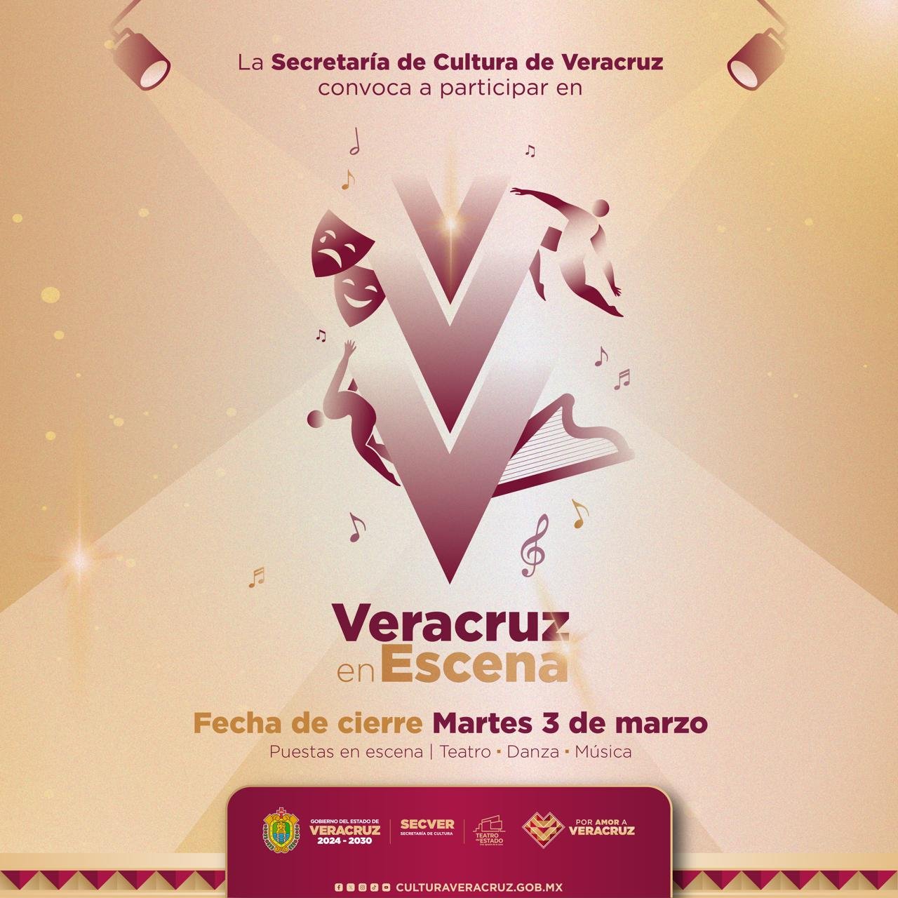 Convoca SECVER a artistas veracruzanos para participar en Veracruz en Escena 2026